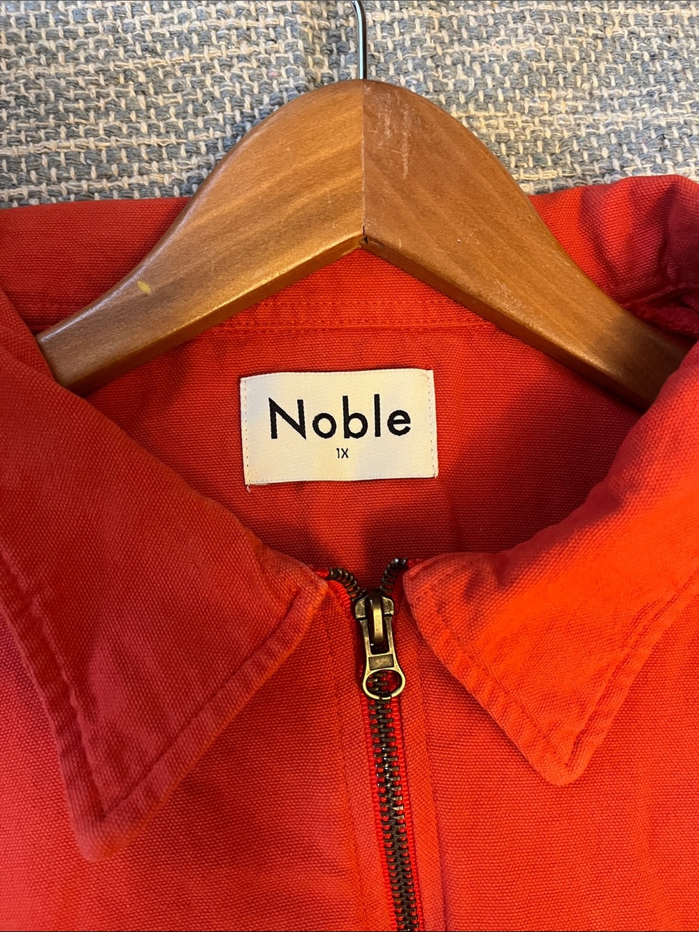 Noble Utility Dress Paprika Red Organic Cotton 1X - Picture 5 of 9